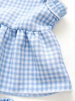 Children's Gingham Ruffle Trim Tank Top & Shorts Set