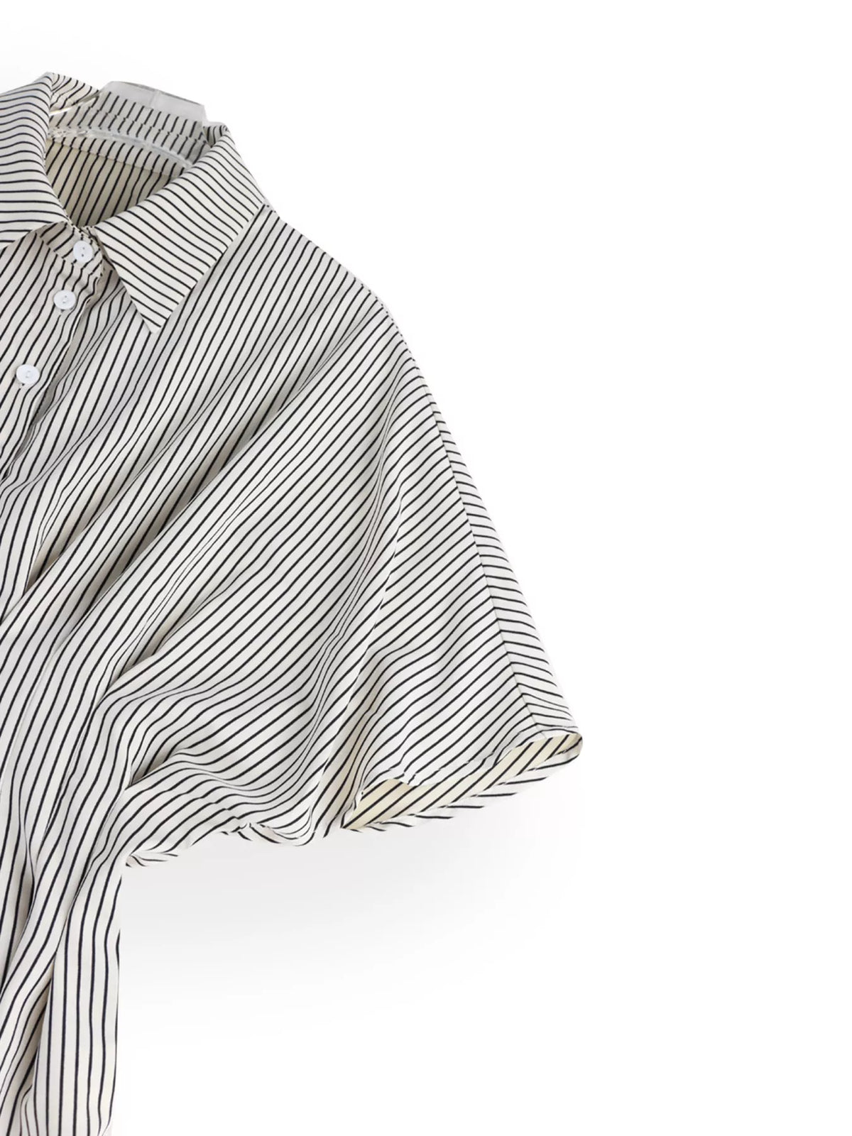Striped Cinched Waist Shirt