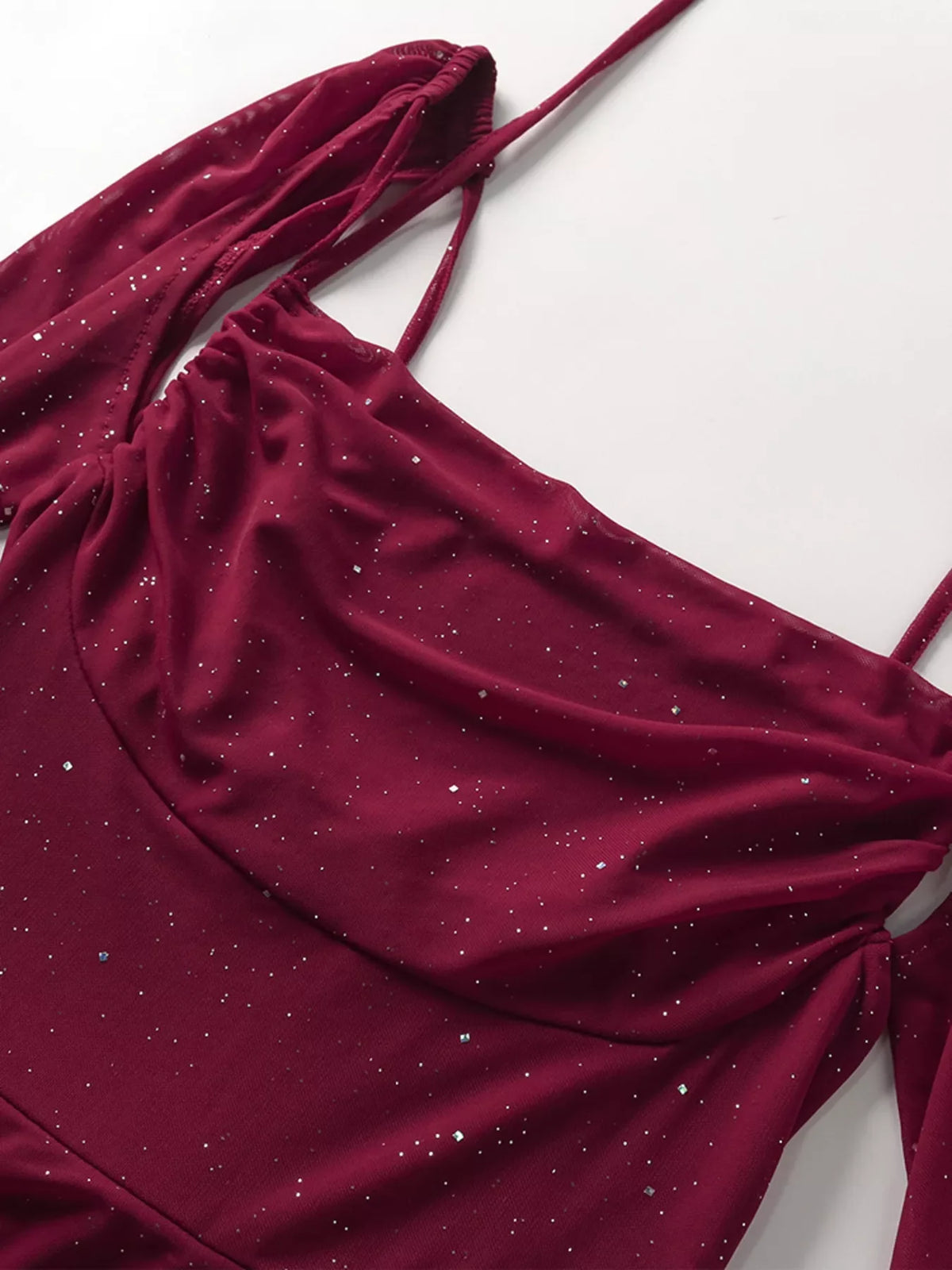 Glitter Slit Maxi Dress
