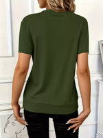 Half Zip Short Sleeve Top