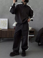 Zip Up Long Sleeve Outerwear and Pants Set