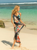 Printed Spaghetti Strap Cover Up - Ladyez