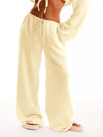 Drawstring Wide Leg Pants