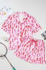 Cowgirl Boots Printed Shirt and Shorts Set - Ladyez