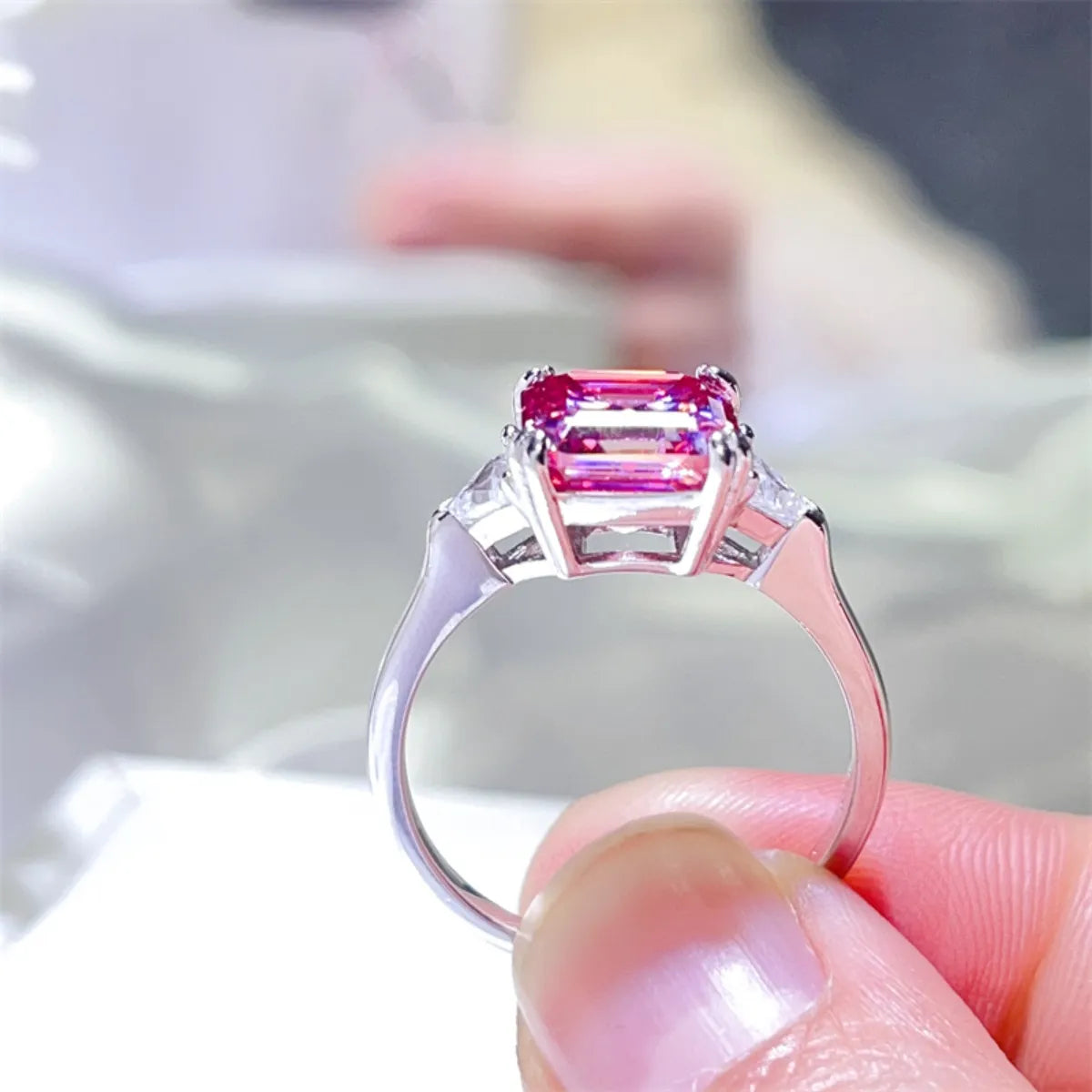3 Carat Moissanite 925 Sterling Silver Ring - Ladyez
