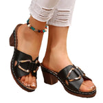 Open Toe Block Heels Sandals