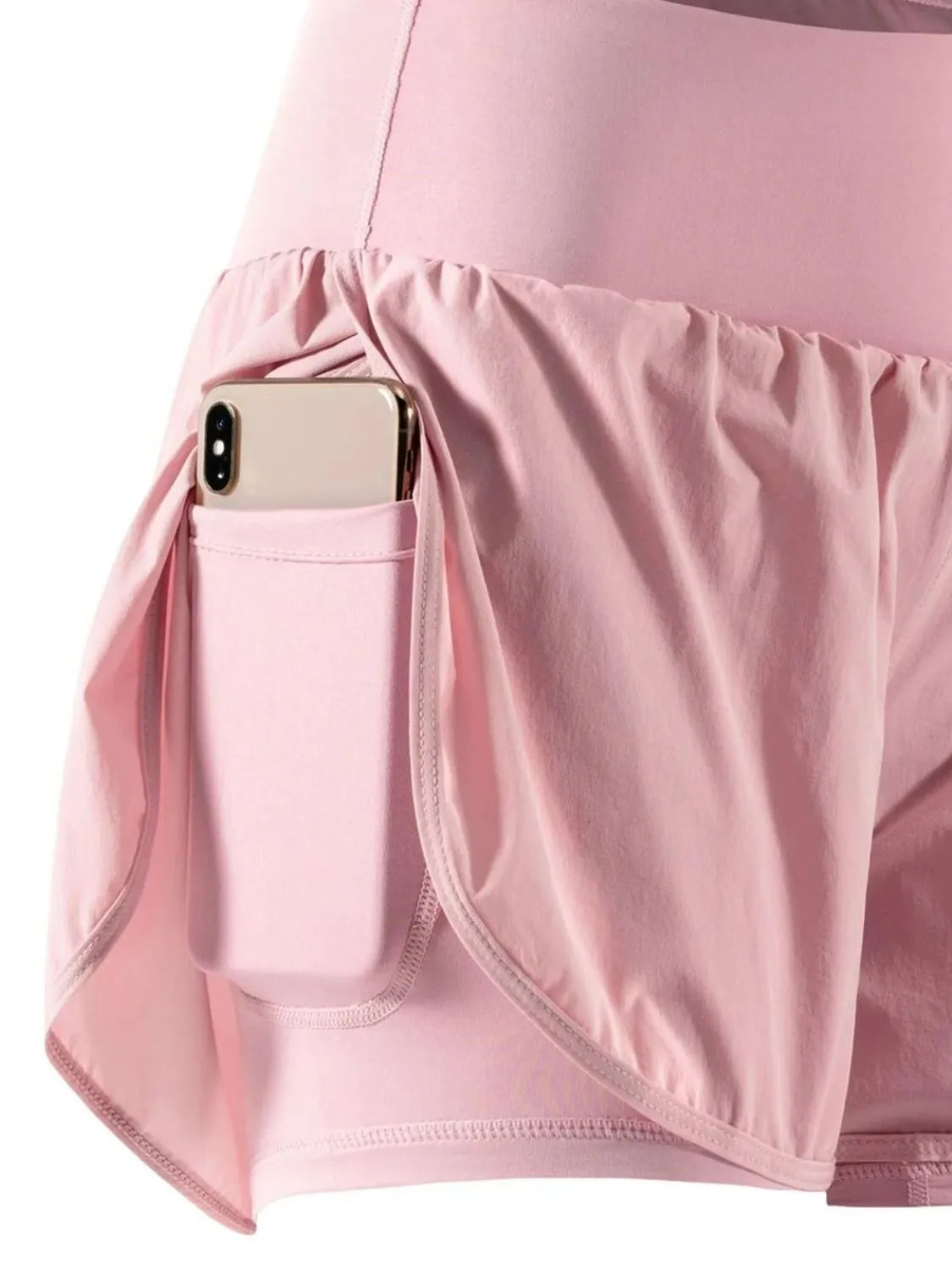 Pocketed High Waist Active Shorts - Ladyez