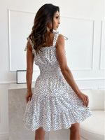 Polka Dot Square Neck Mini Cami Dress