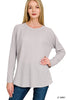Zenana Baby Waffle Long Sleeve Top
