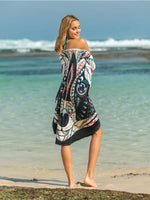 Printed Spaghetti Strap Cover Up - Ladyez