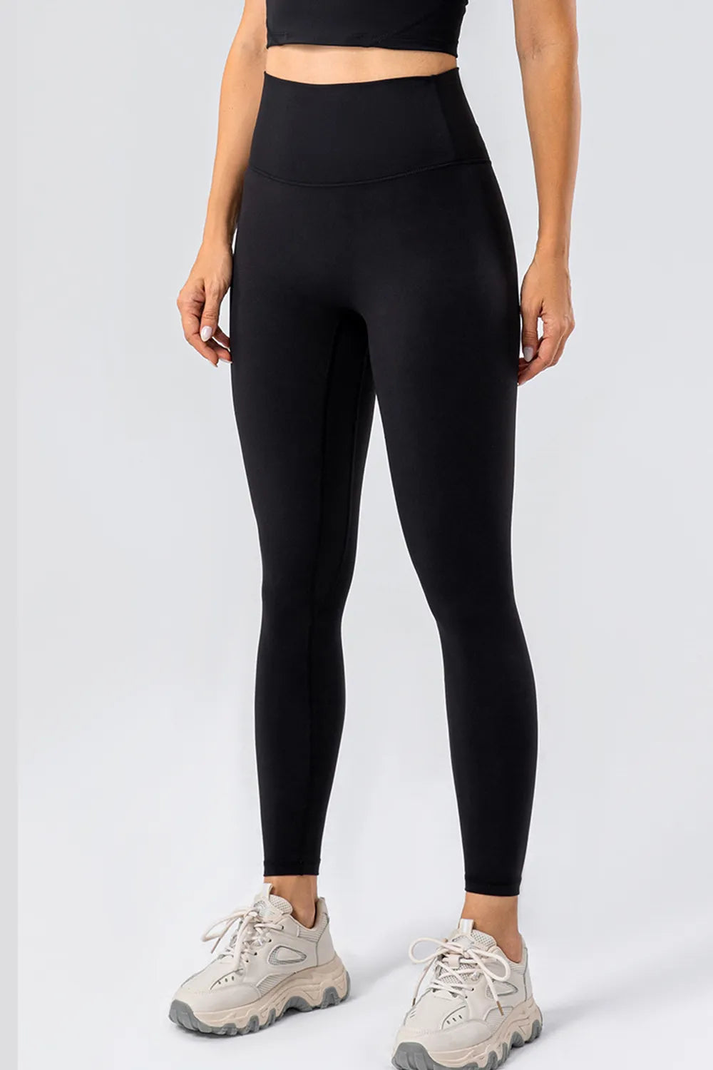 High Waist Wide Waistband Active Leggings - Ladyez