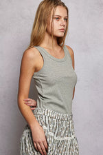 POL Round Neck Ribbed Tank