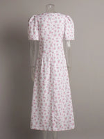Floral Print Short Sleeve Dress