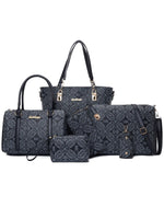 6-Piece Geometric Pattern Bag Set - Ladyez