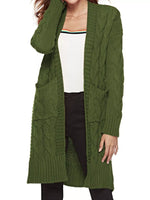Full Size Chunky Knit Open Front Cardigan Plus Size