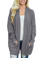 Full Size Chunky Knit Open Front Cardigan Plus Size
