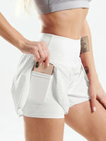 Pocketed High Waist Active Shorts - Ladyez