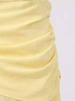 Sleeveless Ruched High-Slit Maxi Dress