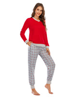 Long Sleeve Top and Polka Dot Pants Set - Ladyez