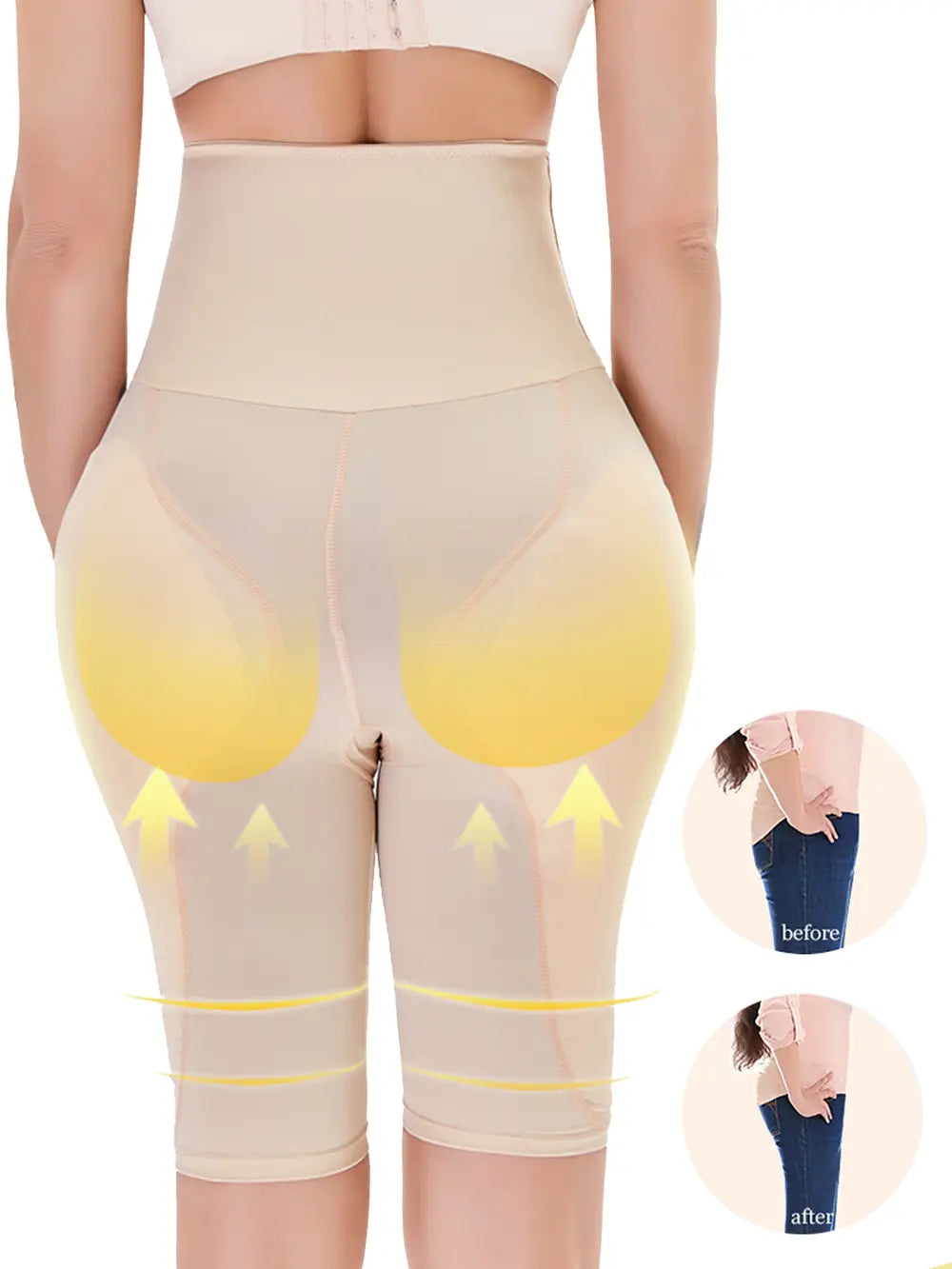 Full Size Hip Lifting Shaping Shorts - Ladyez