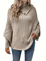Cable Knit Button Detail Sweater