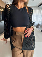 Hollow Out Open Front Cover-Up - Ladyez