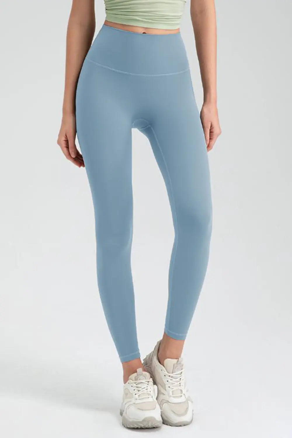 Wide Waistband High Waist Sport Leggings - Ladyez