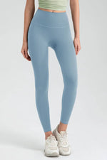 Wide Waistband High Waist Sport Leggings - Ladyez