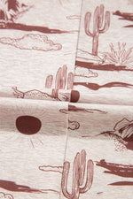 Desert Sand Print Short Sleeve Knit Top