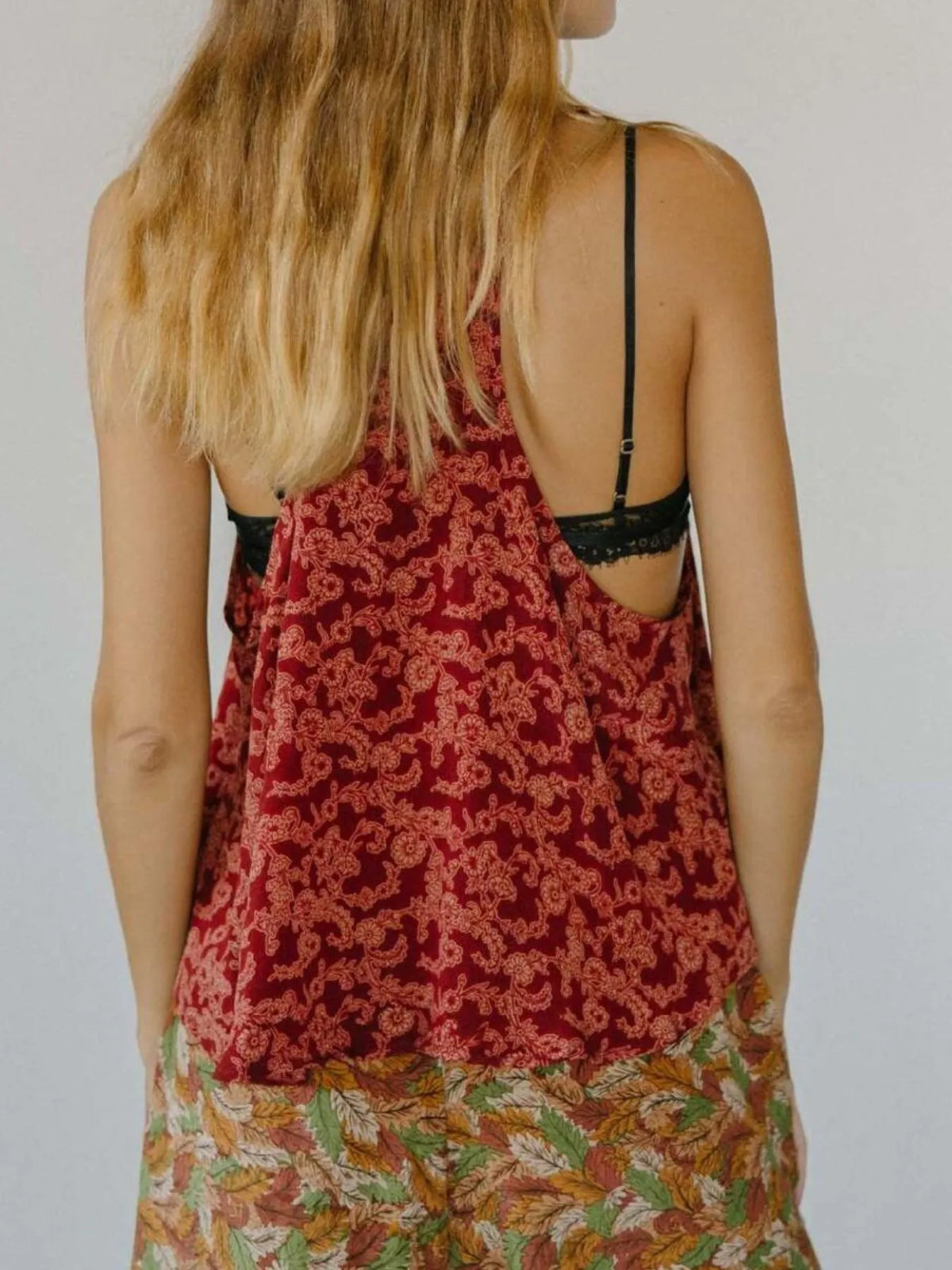 Printed Scoop Neck Tank - Ladyez