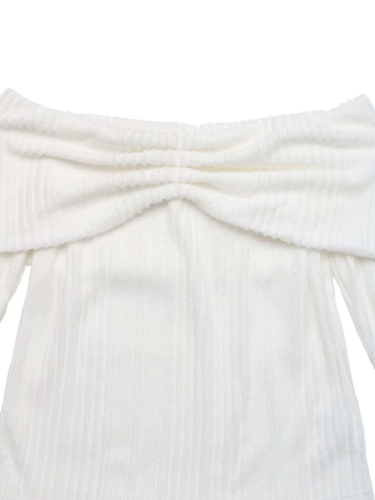 Off-Shoulder Ribbed Knit Top