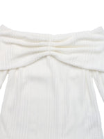 Off-Shoulder Ribbed Knit Top