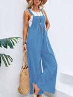 Full Size Wide Leg Overalls with Pockets