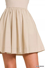 Zenana Combined Knit Tube Top Flare Mini Dress