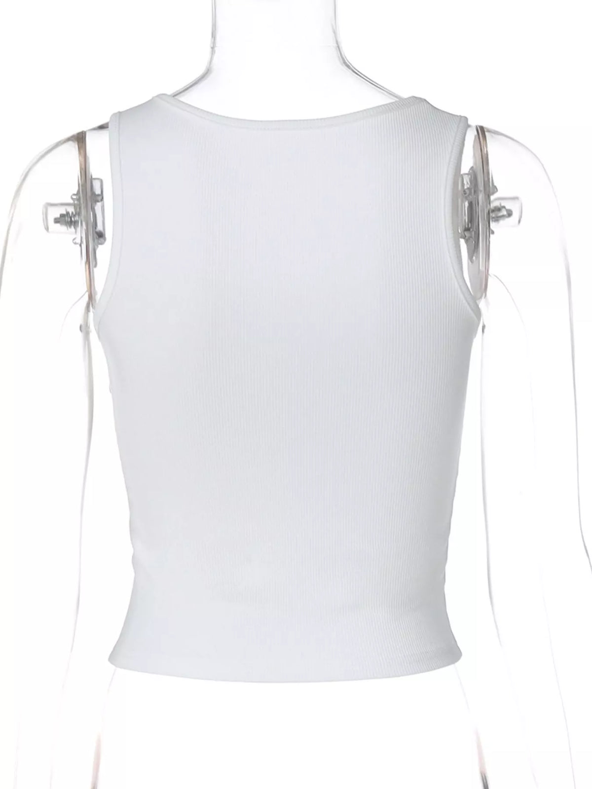 Bead Embellished Square Neck Tank