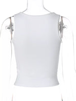 Bead Embellished Square Neck Tank