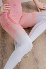 Gradient High Waist Sports Leggings - Ladyez