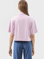 Millennia Half Button Short Sleeve Active T-Shirt - Ladyez