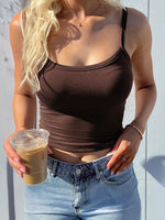 Scoop Neck Solid Color Cami