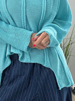 High-Low Drop Shoulder Sweater