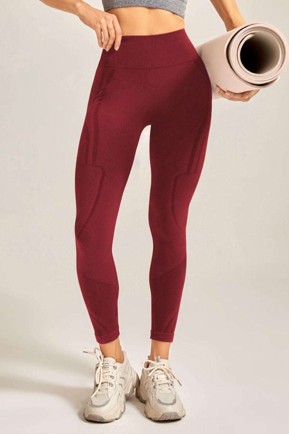 Wide Waistband Long Active Pants - Ladyez