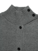 Turtleneck Button-Down Cardigan