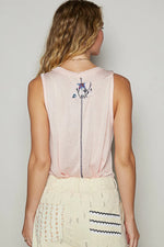 POL Floral Detail Pocket Patch Tank Top - Ladyez