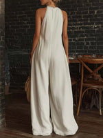 Full Size Lace Trim Wide-Leg Jumpsuit Plus Size
