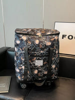 Floral Pattern Rolling Luggage Travel Bag