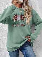 MERRY CHRISTMAS Round Neck Long Sleeve Sweatshirt