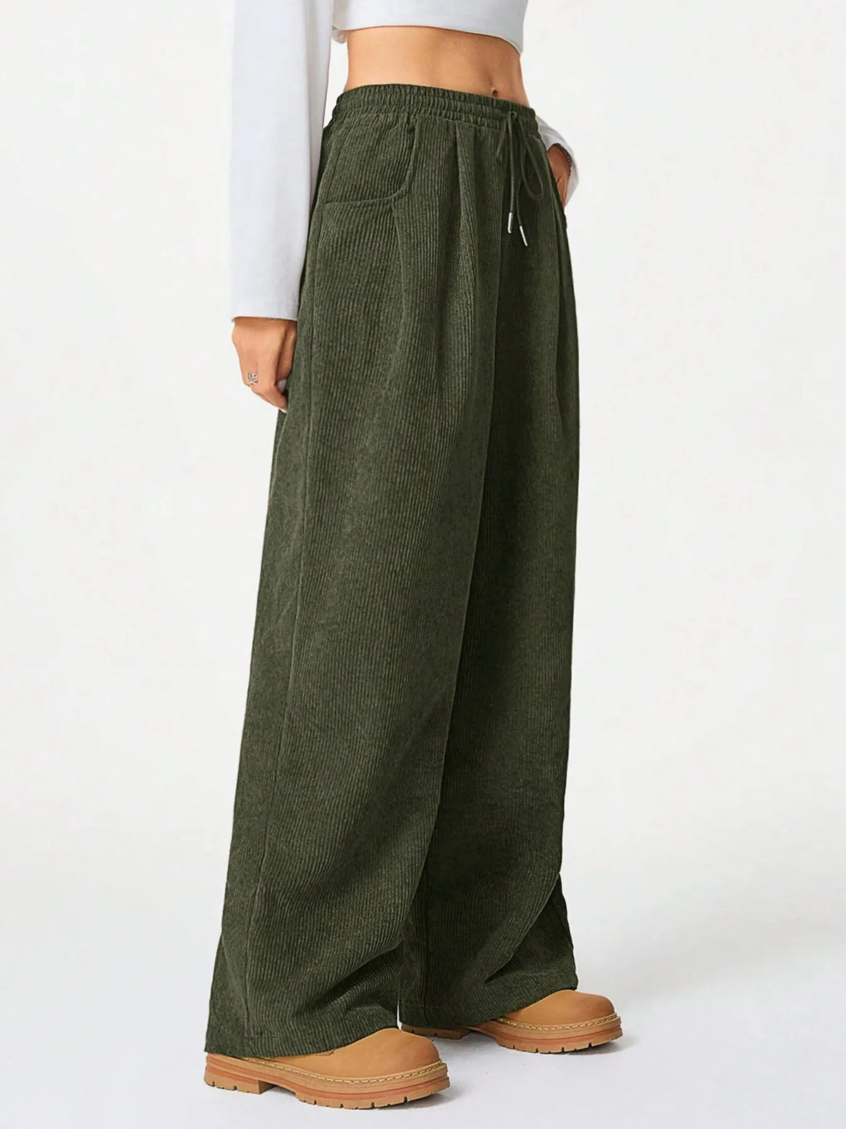 Wide Leg Drawstring Pants
