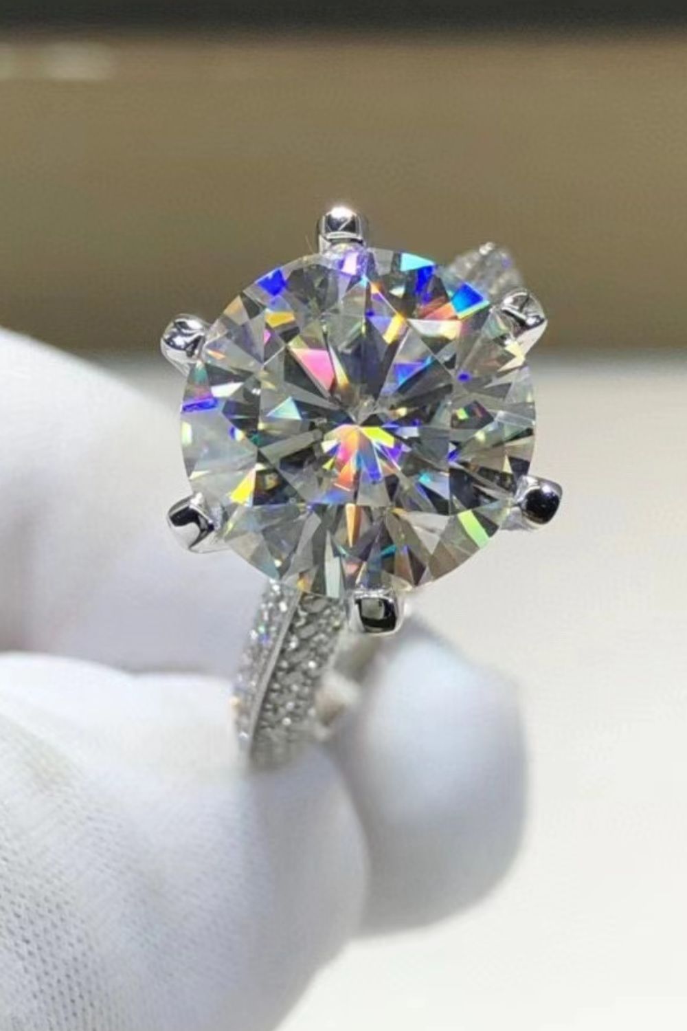 5 CaratMoissanite 6-Prong Ring