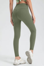Wide Waistband Slim Fit Active Leggings - Ladyez