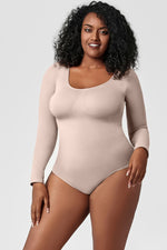 Long Sleeve Shaping Bodysuit - Ladyez
